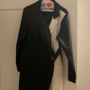 ASOS trendy dress black and white